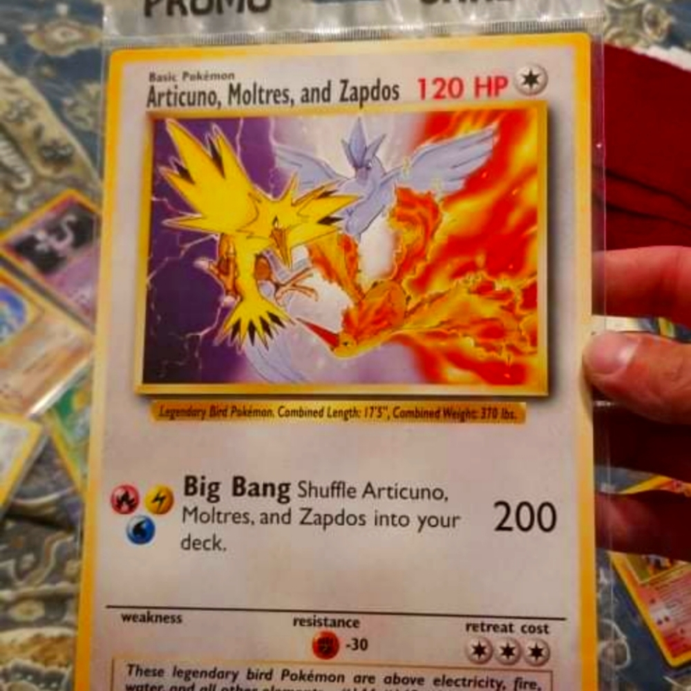 Jumbo Promo Pokemon card Articuno, Moltres, Zapdos